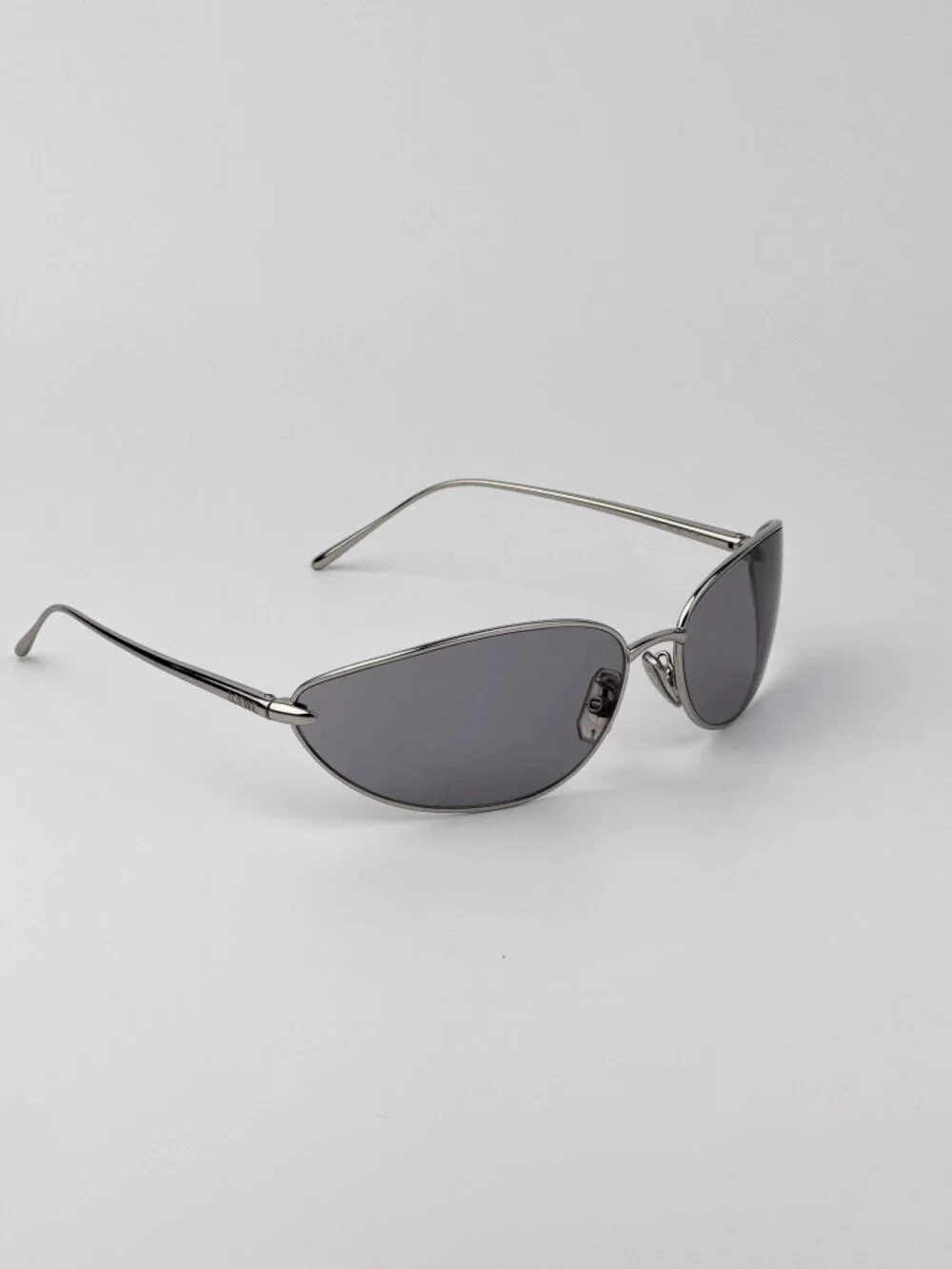 LOEWE LW40164U 16A SILVER OVAL SUNGLASSES
